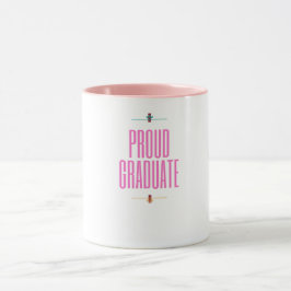 Taza Orgulloso guión elegante para graduados