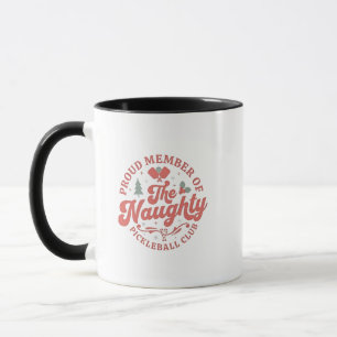 Taza Orgulloso miembro del club travieso de pickleball