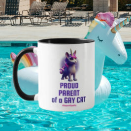 Taza Orgulloso padre de un gato gay