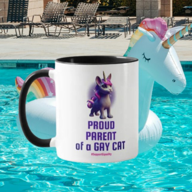 Taza Orgulloso padre de un gato gay (Subido por el creador)