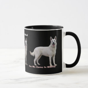 Taza ¡Orgulloso ser un pastor alemán blanco!