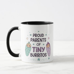 Taza Orgullosos padres del arte de los burritos diminut