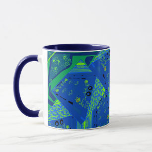 Taza Origami Chintz (L) Verde Azul