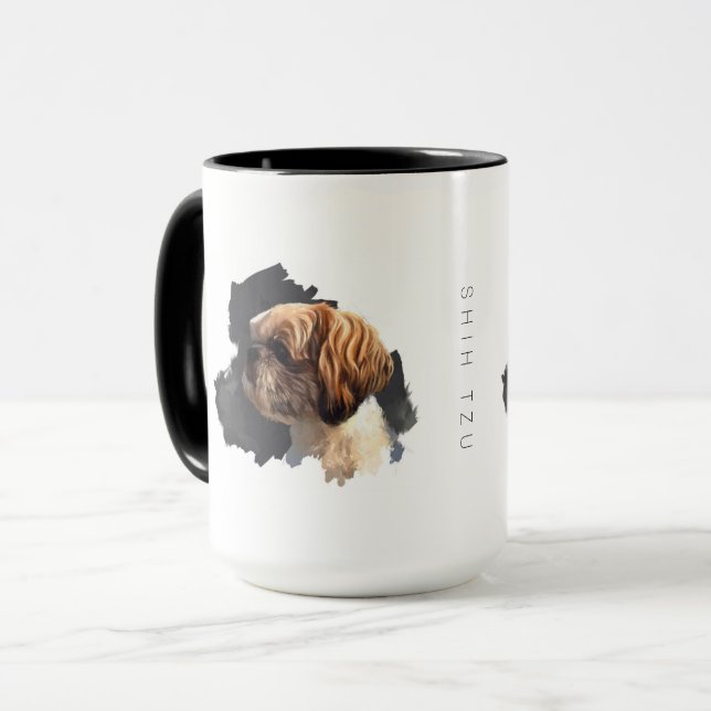 Taza original del arte de Shih Tzu (Anverso izquierdo)