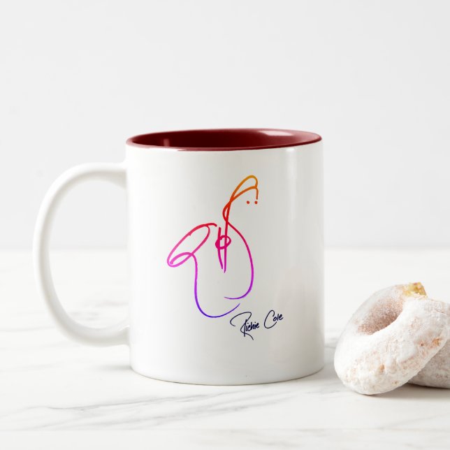 Taza original del arte del col de Richie (Con donut)