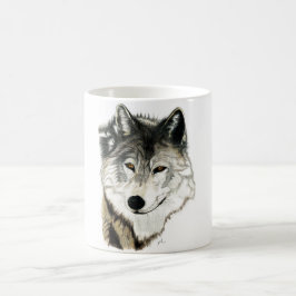 Taza original del arte del lobo