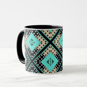Taza Ornamental árabe marroquí retro vintage sin fisura
