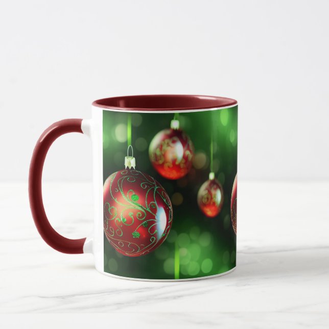 Taza Ornamento navideño brillante (Izquierda)