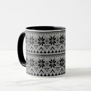 Taza ornamento navideño invierno nórdico escandinavo no