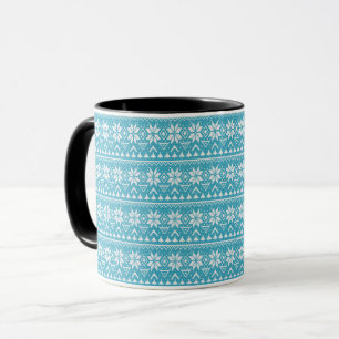 Taza ornamento navideño invierno nórdico escandinavo no