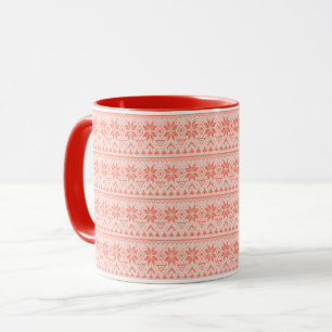 Taza ornamento navideño invierno nórdico escandinavo no