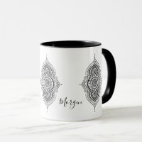 Ornate Black Paisley Mandala