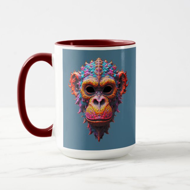Taza Ornate Chimp Mask (Izquierda)
