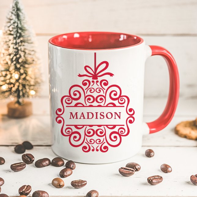 Taza Ornate Doodle Ornament Navidades Personalizados (Subido por el creador)