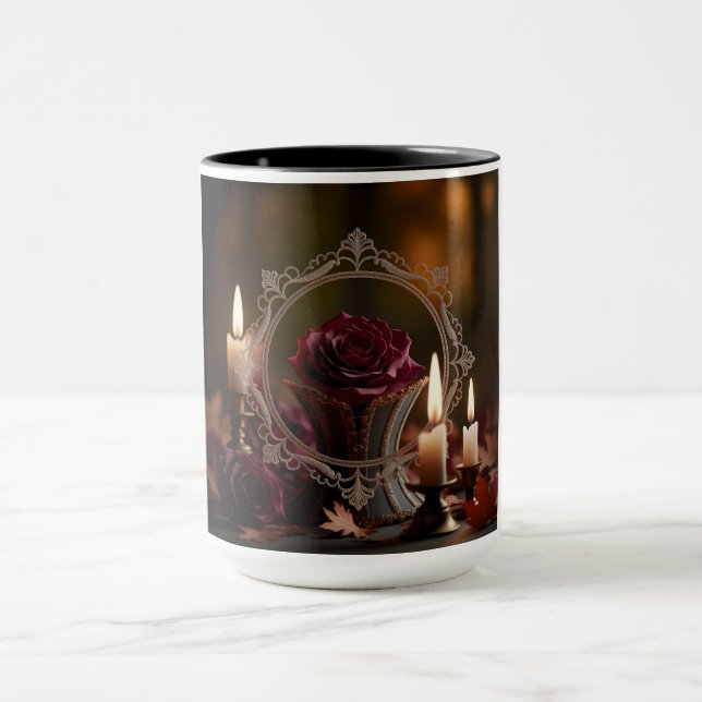 Taza Ornate Victorian Mirror Purple Rosa Candlelight (Centro)