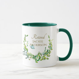 Taza Oro botánico de barro de retiro personalizado