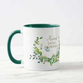 Taza Oro botánico de barro de retiro personalizado