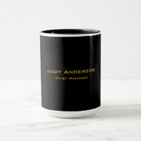 Oro Metálico y Negro Moderno Elegante Profesional