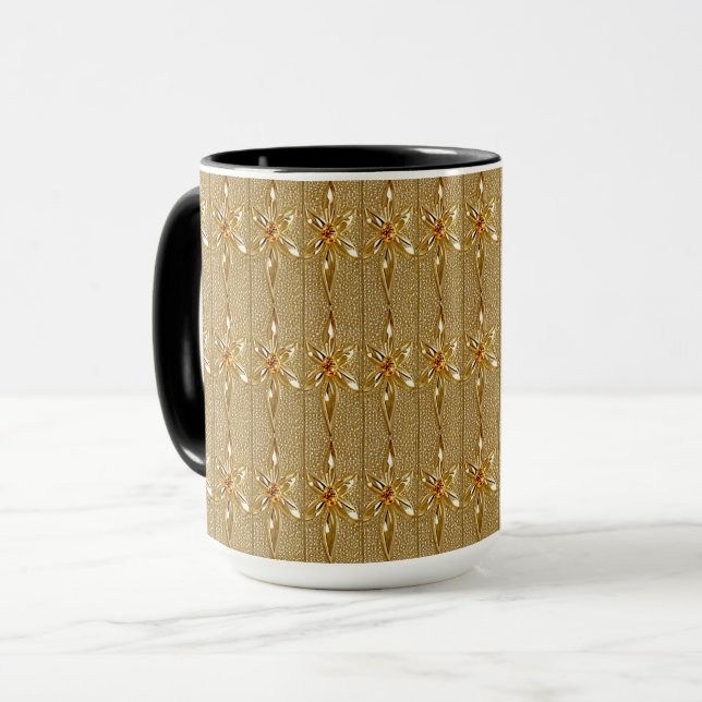 Taza Oro Ornate Floral Mug (Anverso izquierdo)