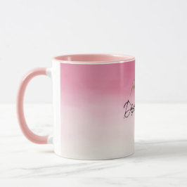 Taza Oro rosado de rosa árbol de palma tropical