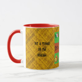 Taza Oro Verde Rojo México