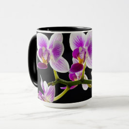 Taza Orquídea blanca y púrpura