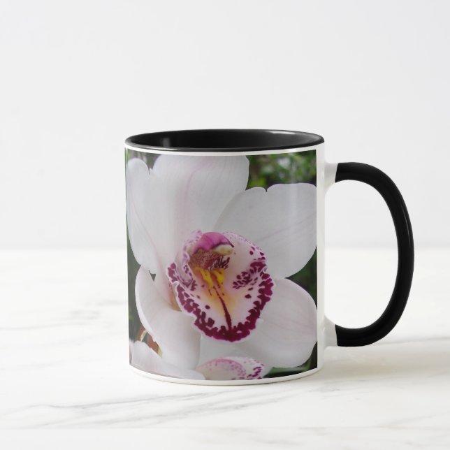 Taza Orquídeas Blancas Hermosas Flores Tropicales (Derecha)