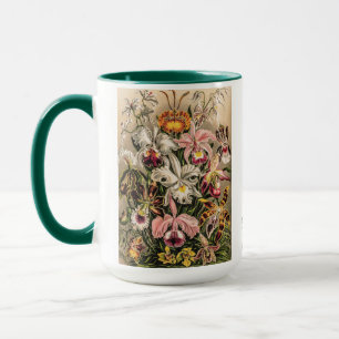 Taza Orquídeas Coloridas Vintage por Ernst Haeckel