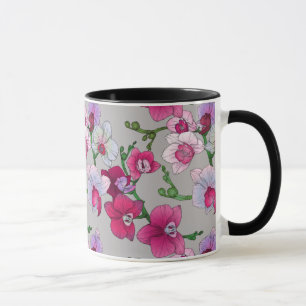 Taza Orquídeas rosadas en la floración