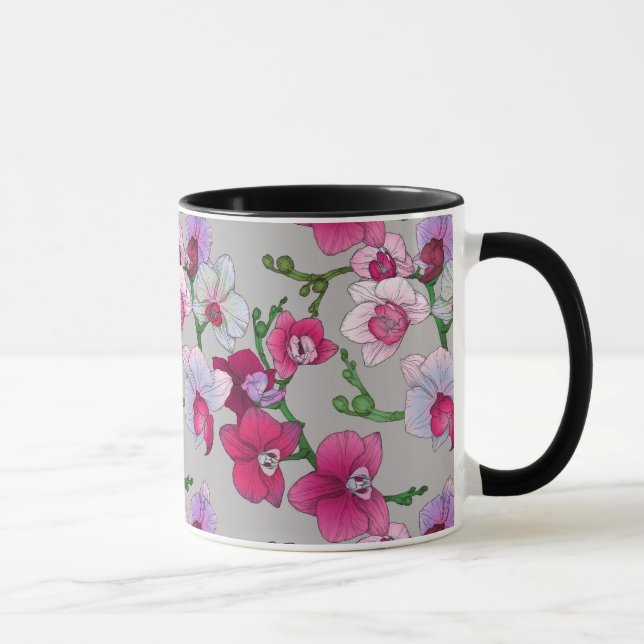 Taza Orquídeas rosadas en la floración (Derecha)