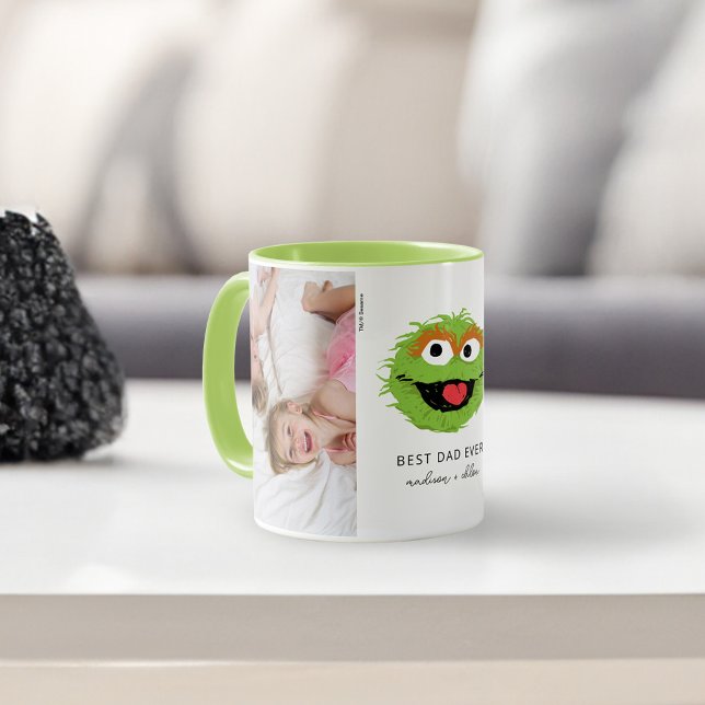 Taza Oscar el Grouch | Mejor papá - Foto (Mug on table)