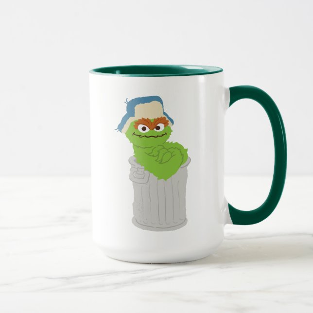 Taza Oscar la basura de Grouch puede salirse (Derecha)