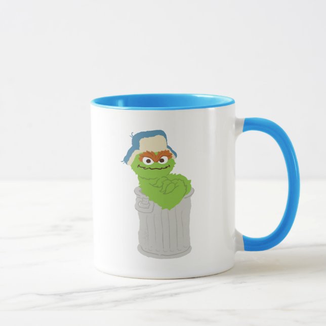 Taza Oscar la basura de Grouch puede salirse (Derecha)