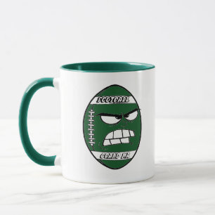 Taza Oscuro fango verde del fútbol para las grandes Mam
