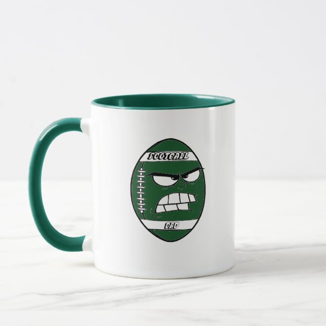 Taza Oscuro juego verde de fútbol para papá (Izquierda)