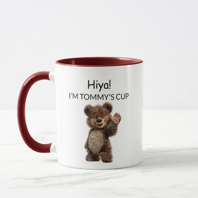 Taza Oso adorable saludando (Izquierda)