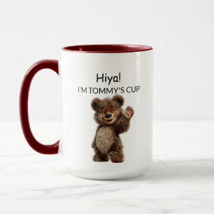 Taza Oso adorable saludando