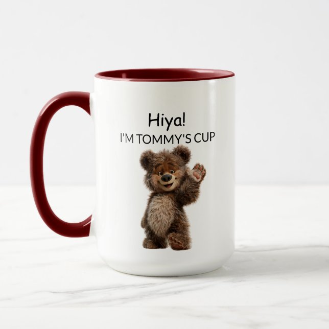 Taza Oso adorable saludando (Izquierda)