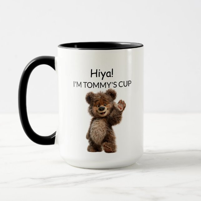 Taza Oso adorable saludando (Izquierda)