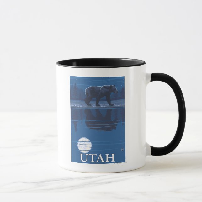 Taza Oso bajo la luz de la luna Utah (Derecha)