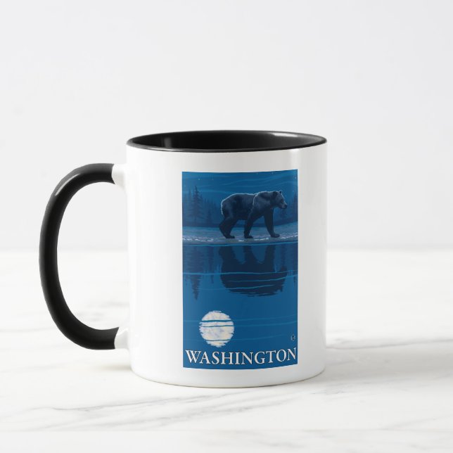 Taza Oso bajo la luz de la luna - Washington (Izquierda)
