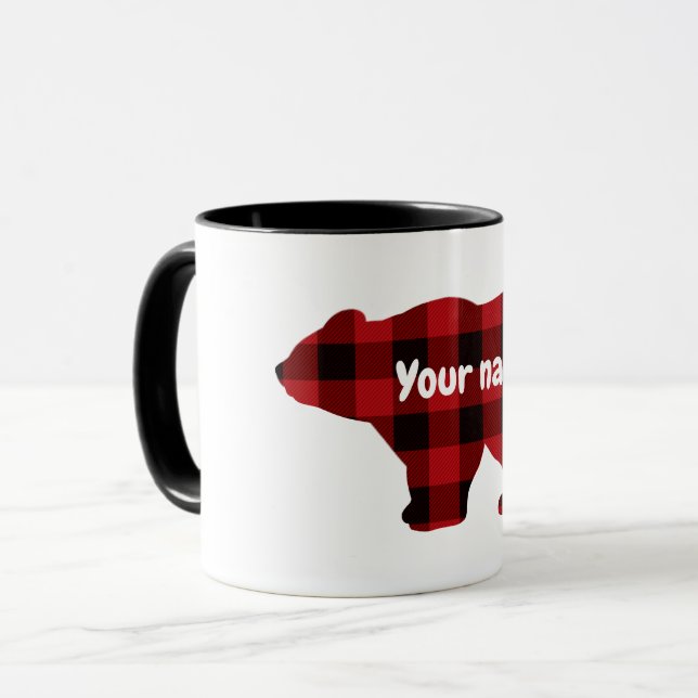 Taza Oso clásico del país - personalizable (Anverso izquierdo)