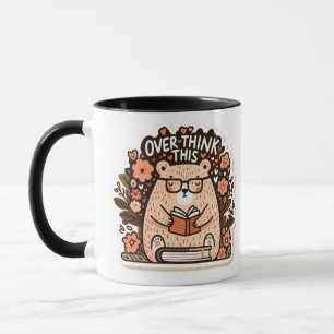 Taza Oso con gafas - "Overthink This" (Sobrepensemos es