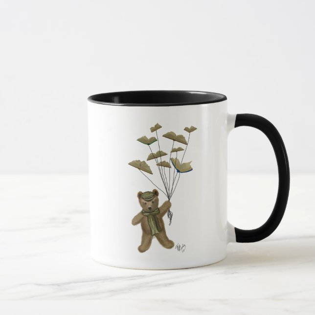 Taza Oso con mariposas de libros (Derecha)