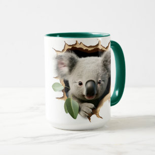 Taza Oso de koala suave en un agujero de árbol