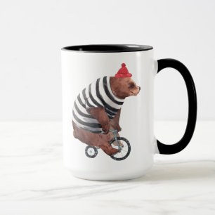 Taza Oso de la diversión de la bicicleta
