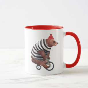 Taza Oso de la diversión de la bicicleta