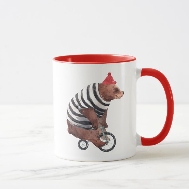 Taza Oso de la diversión de la bicicleta (Derecha)