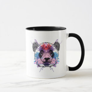 Taza Oso de panda geométrico