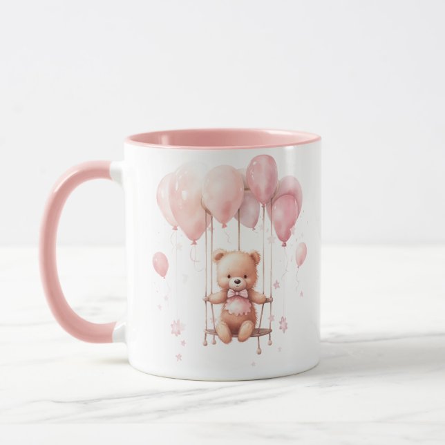 Taza Oso de peluche con globos (Izquierda)